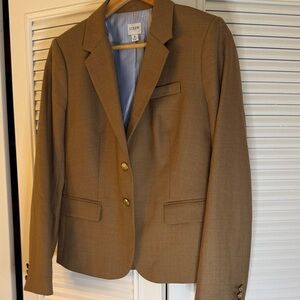J. Crew Women's Brown Blazer with Gold Buttons